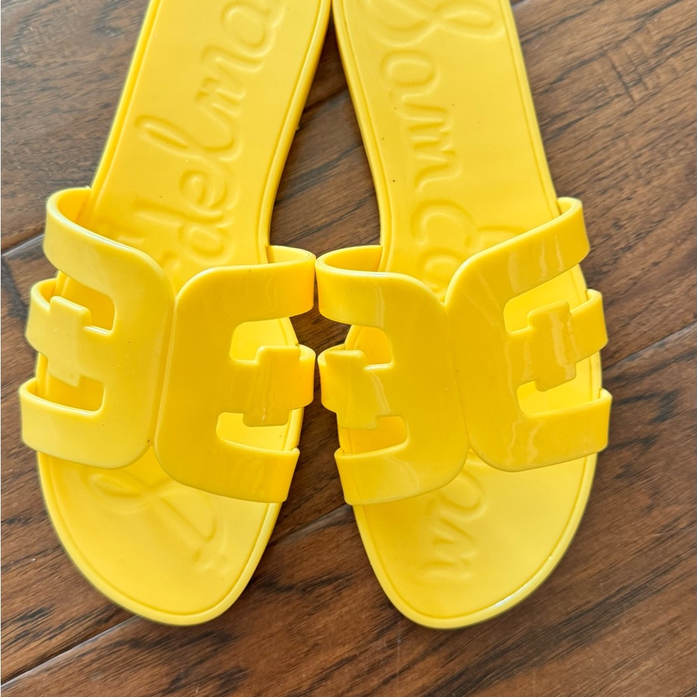 Sam Edelman Bright Yellow Slide Sandals